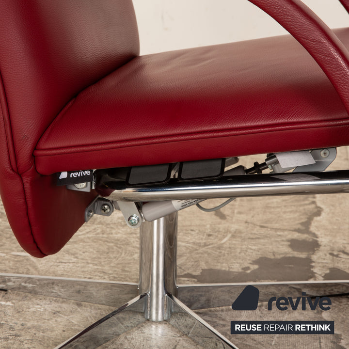 Franz Fertig Fino Leder Sessel Rot manuelle Funktion Relaxfunktion