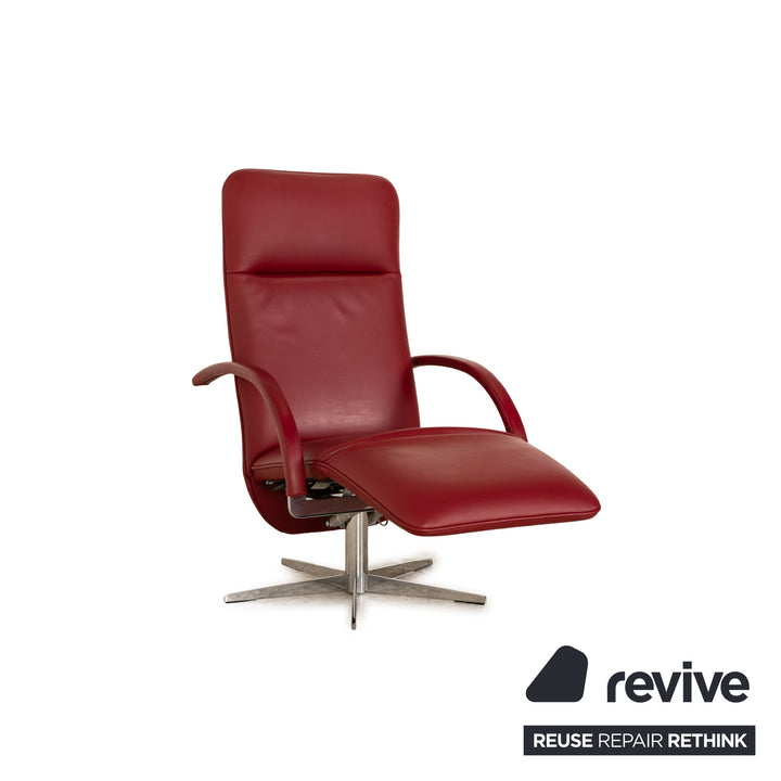 Franz Fertig Fino Leder Sessel Rot manuelle Funktion Relaxfunktion