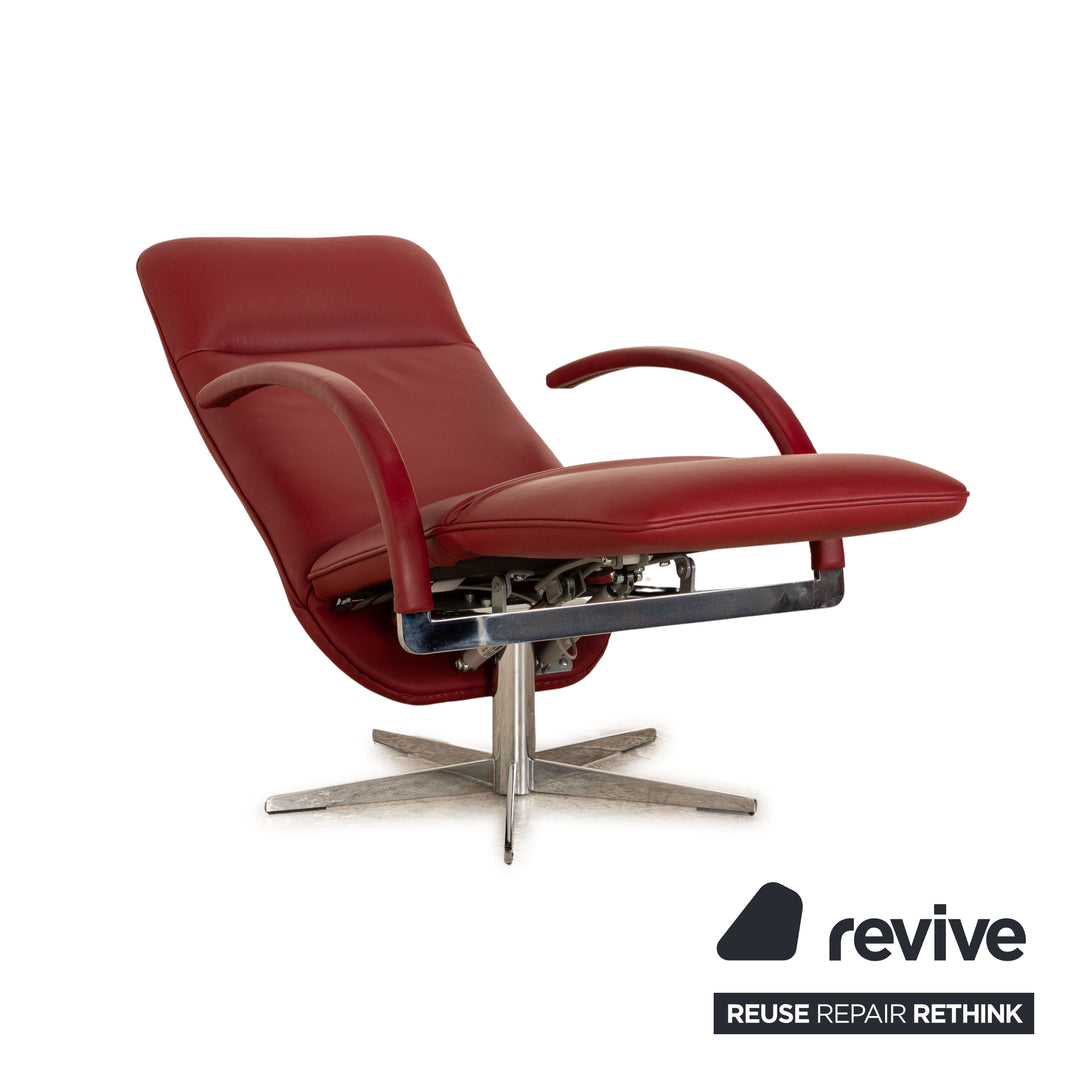 Franz Fertig Fino Leder Sessel Rot manuelle Funktion Relaxfunktion