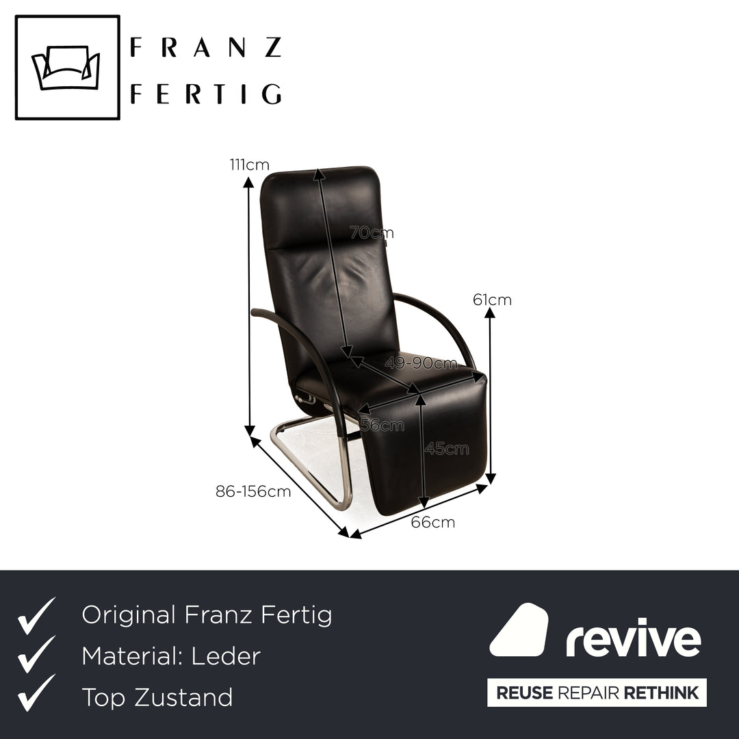 Franz Fertig Fino Leather Armchair Black manual function