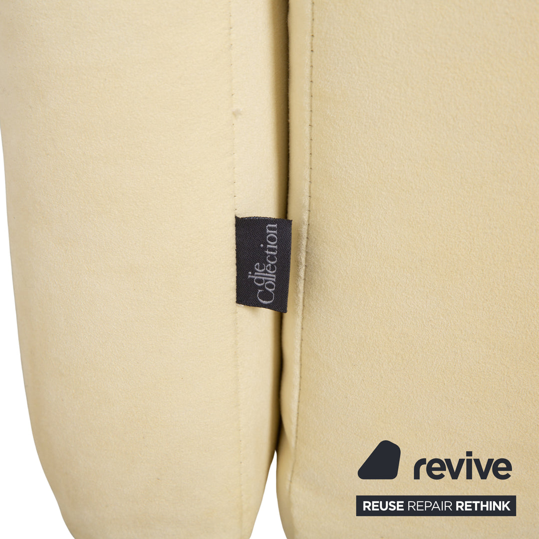 Franz Fertig Maya fabric two-seater beige cream eggshell sofa couch sleeper sofa manual function