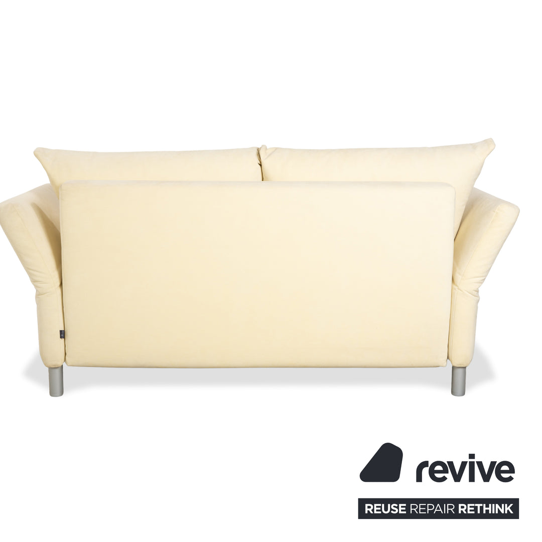 Franz Fertig Maya fabric two-seater beige cream eggshell sofa couch sleeper sofa manual function