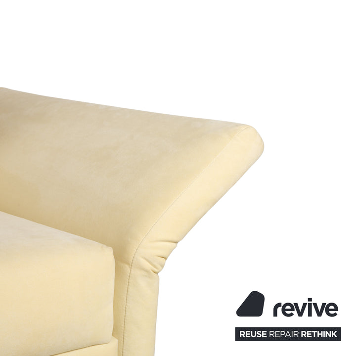 Franz Fertig Maya fabric two-seater beige cream eggshell sofa couch sleeper sofa manual function