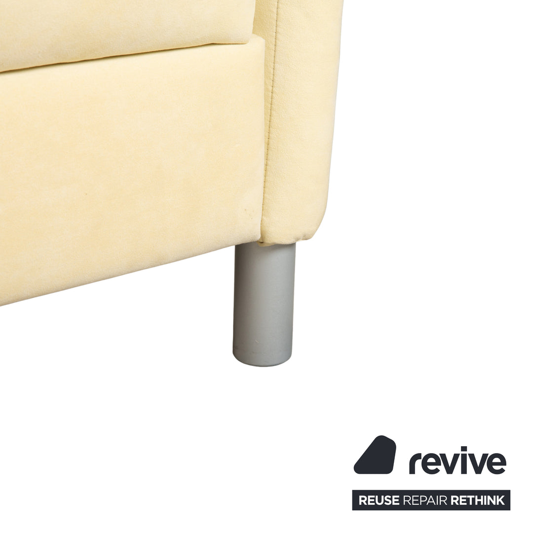 Franz Fertig Maya fabric two-seater beige cream eggshell sofa couch sleeper sofa manual function