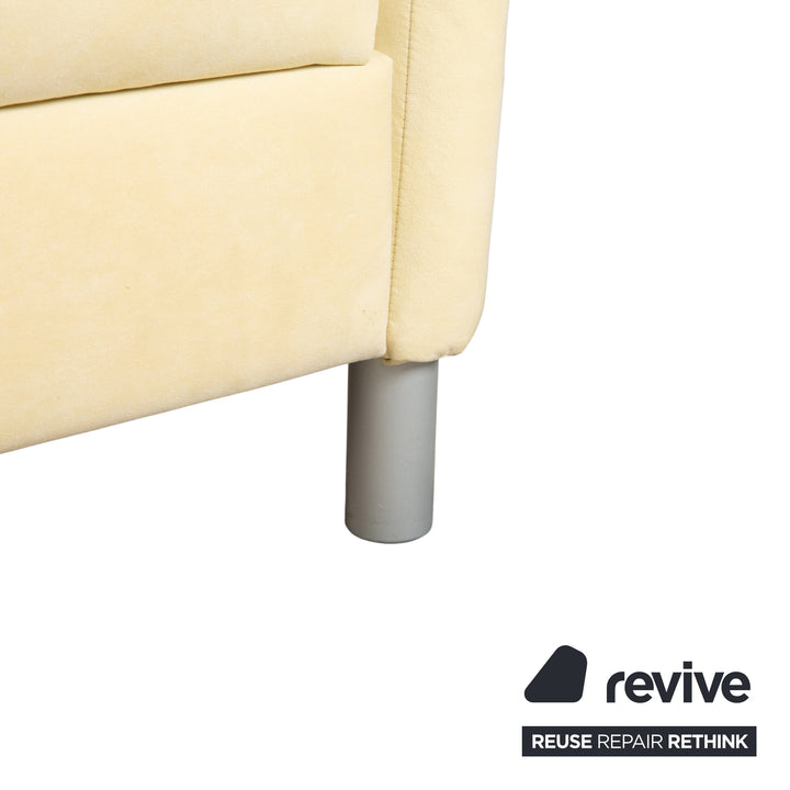 Franz Fertig Maya fabric two-seater beige cream eggshell sofa couch sleeper sofa manual function
