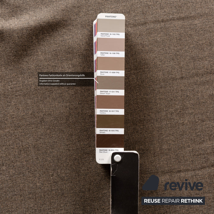 Franz Fertig Scene Stoff Dreisitzer Braun Braungrau manuelle Funktion Sofa Couch Schlafsofa
