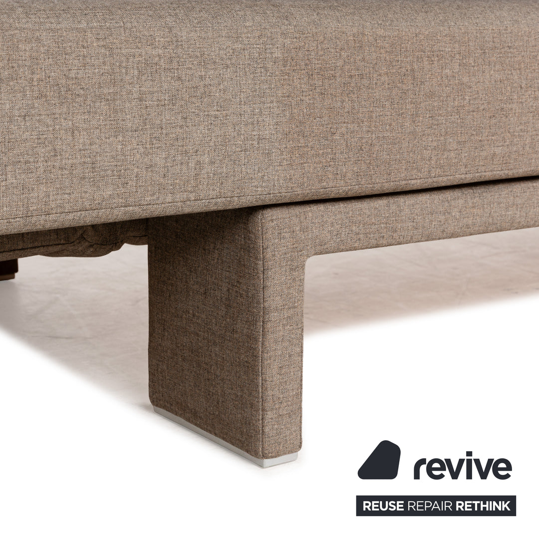 Franz Fertig Scene Stoff Dreisitzer Braun Braungrau manuelle Funktion Sofa Couch Schlafsofa