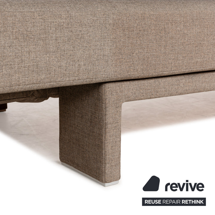 Franz Fertig Scene Stoff Dreisitzer Braun Braungrau manuelle Funktion Sofa Couch Schlafsofa