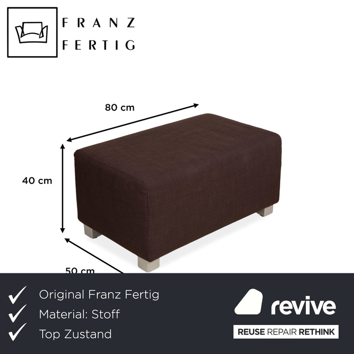 Franz Fertig Scene Fabric Stool Brown