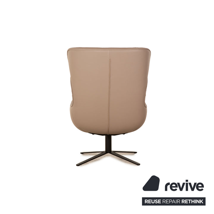 Freifrau Leya leather armchair set beige manual function