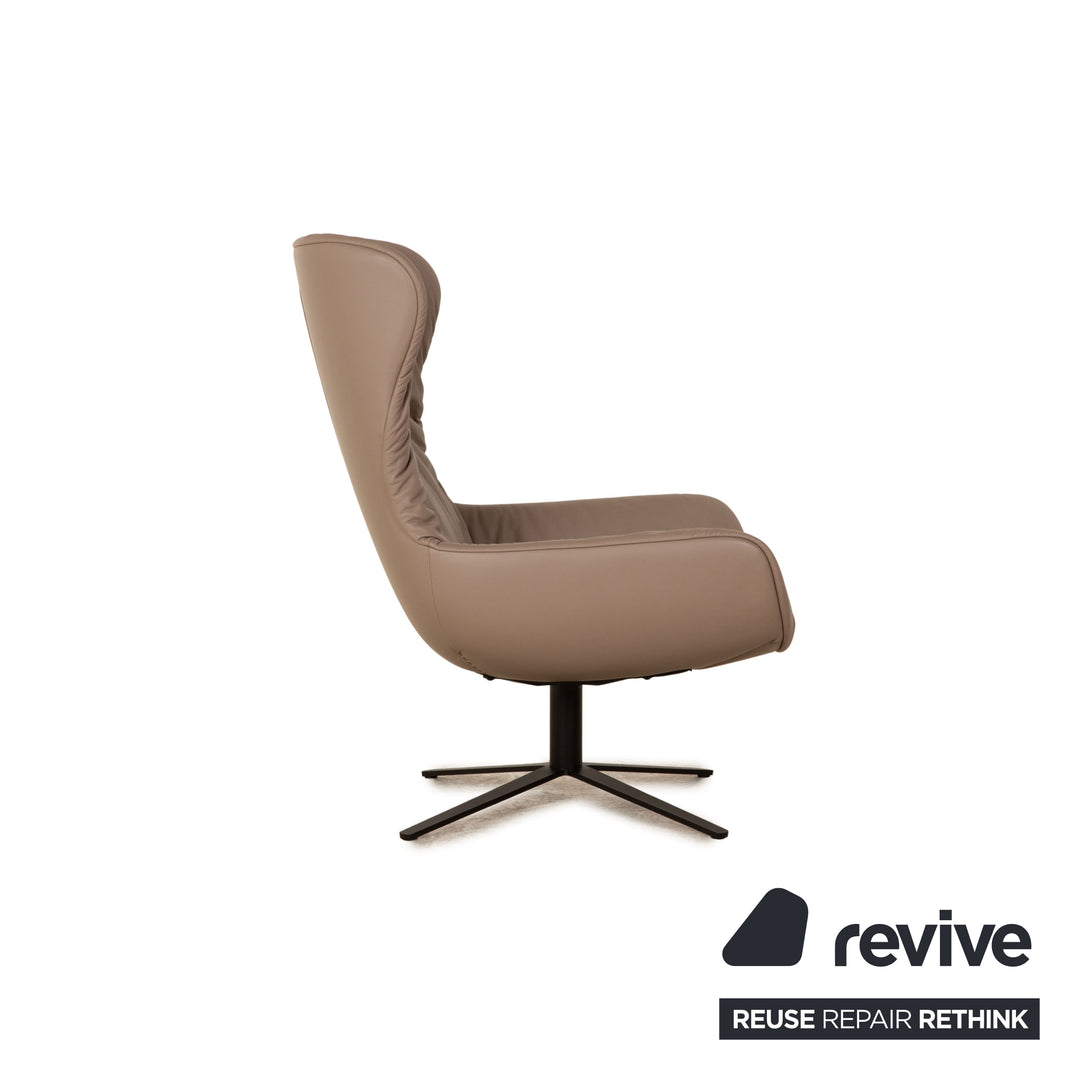 Freifrau Leya leather armchair set beige manual function