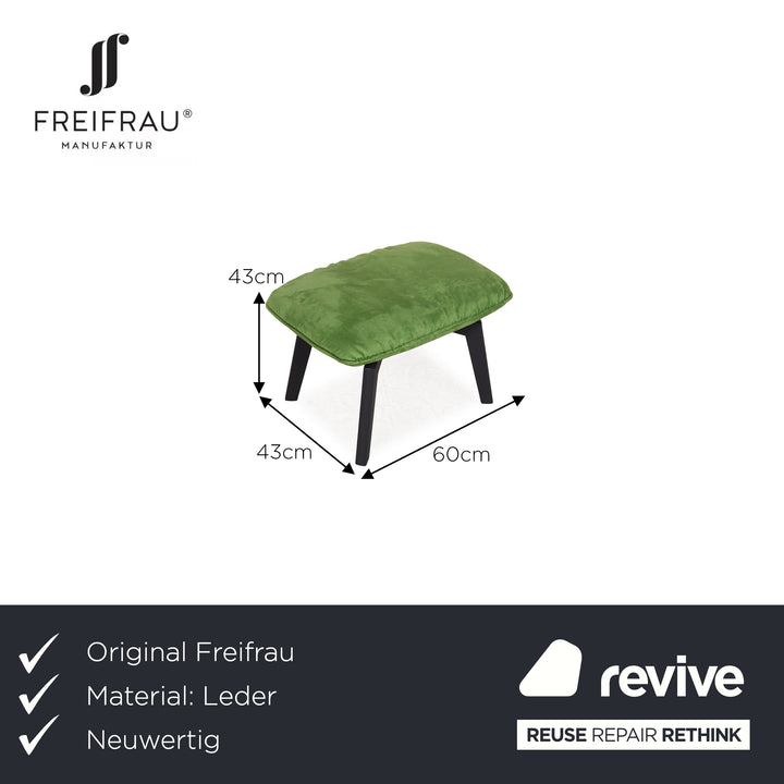 Freifrau Marla Fabric Stool Green