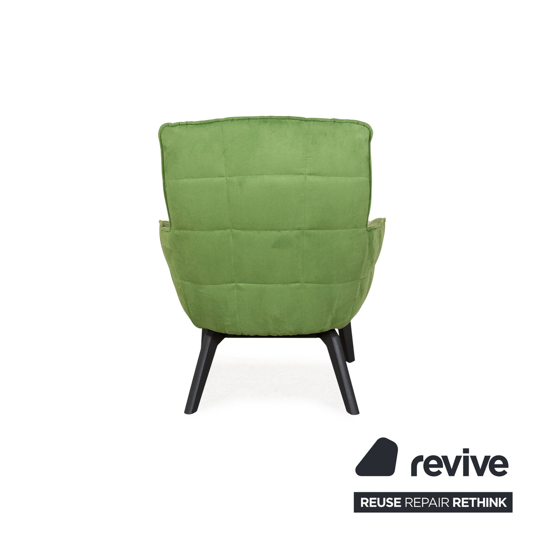 Freifrau Marla Fabric Armchair Set Green Armchair Stool