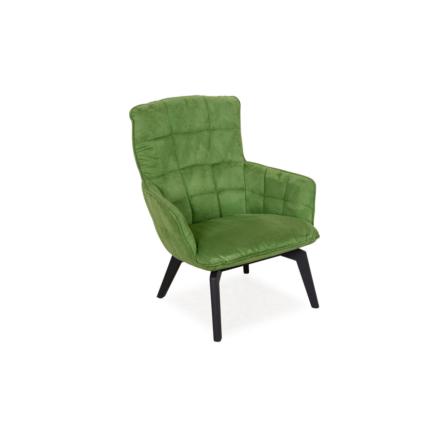 Fauteuil Freifrau Marla en tissu vert