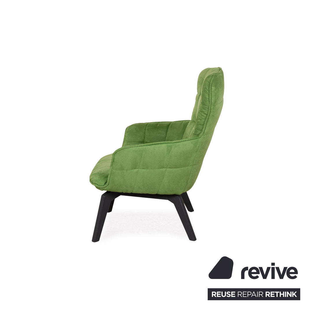 Freifrau Marla Fabric Armchair Green