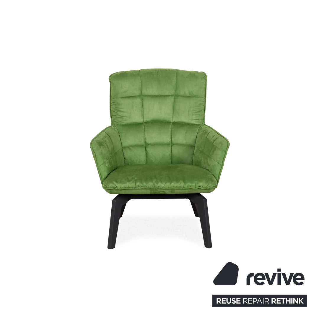 Freifrau Marla Fabric Armchair Green