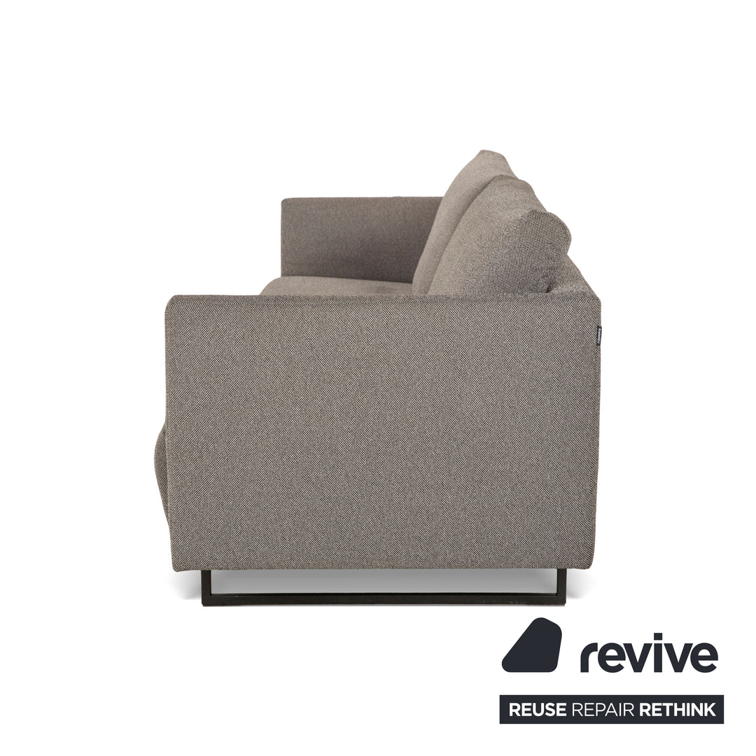 Freistil Rolf Benz 133 Fabric Three-Seater Gray Sofa Couch
