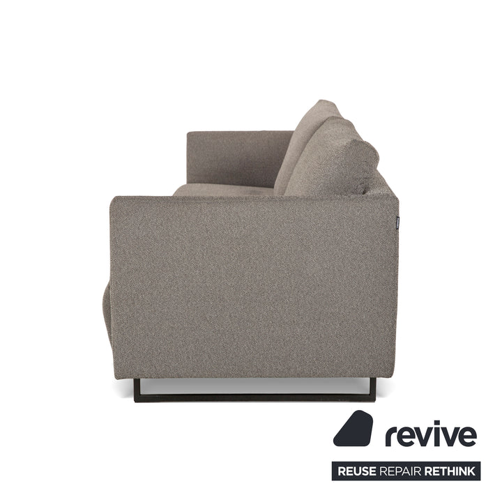 Freistil Rolf Benz 133 Fabric Three-Seater Gray Sofa Couch