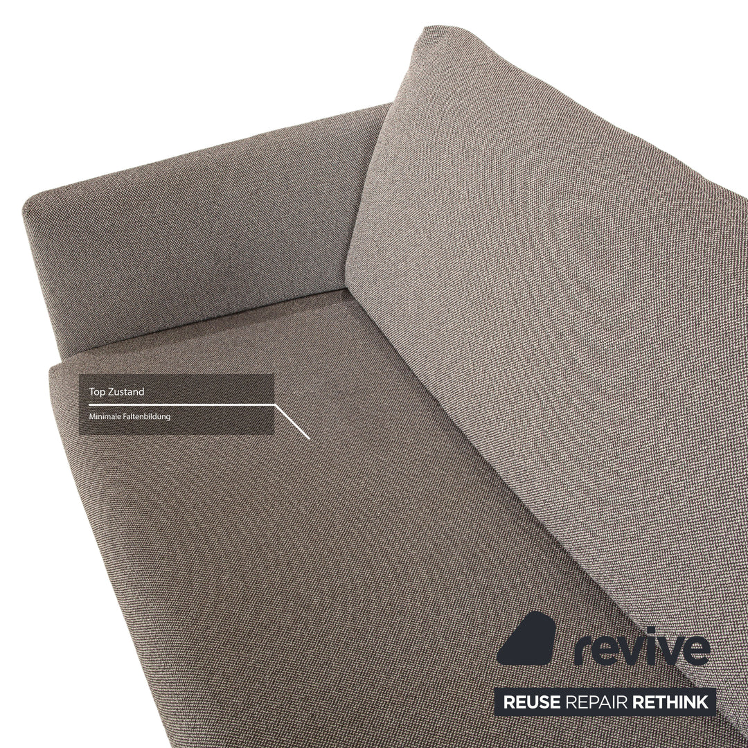 Freistil Rolf Benz 133 Fabric Three-Seater Gray Sofa Couch