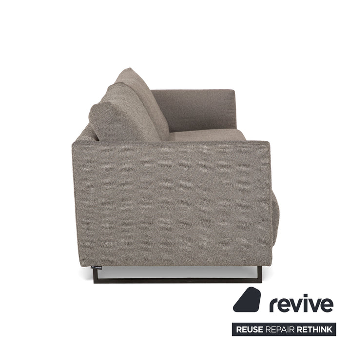 Freistil Rolf Benz 133 Fabric Three-Seater Gray Sofa Couch