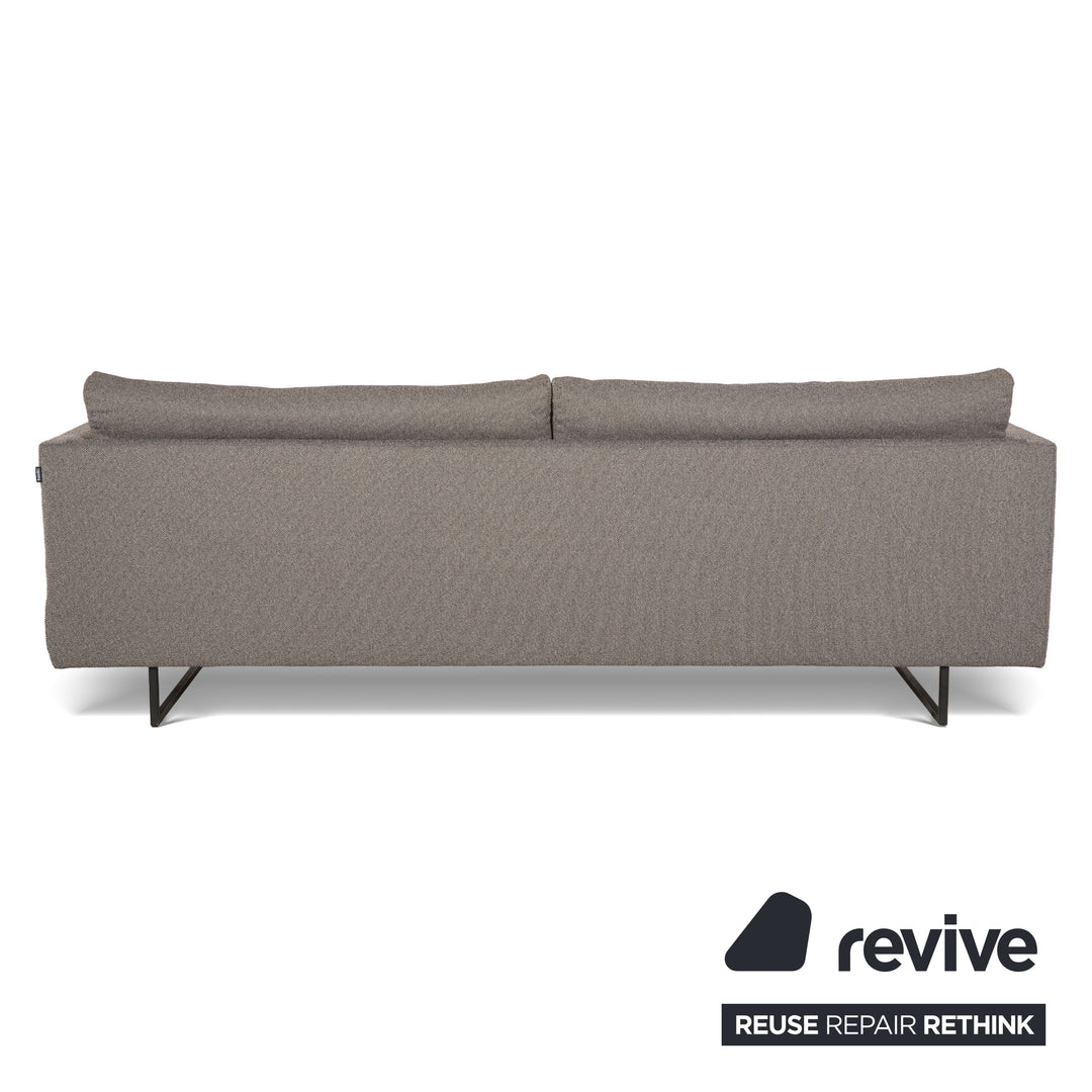 Freistil Rolf Benz 133 Fabric Three-Seater Gray Sofa Couch