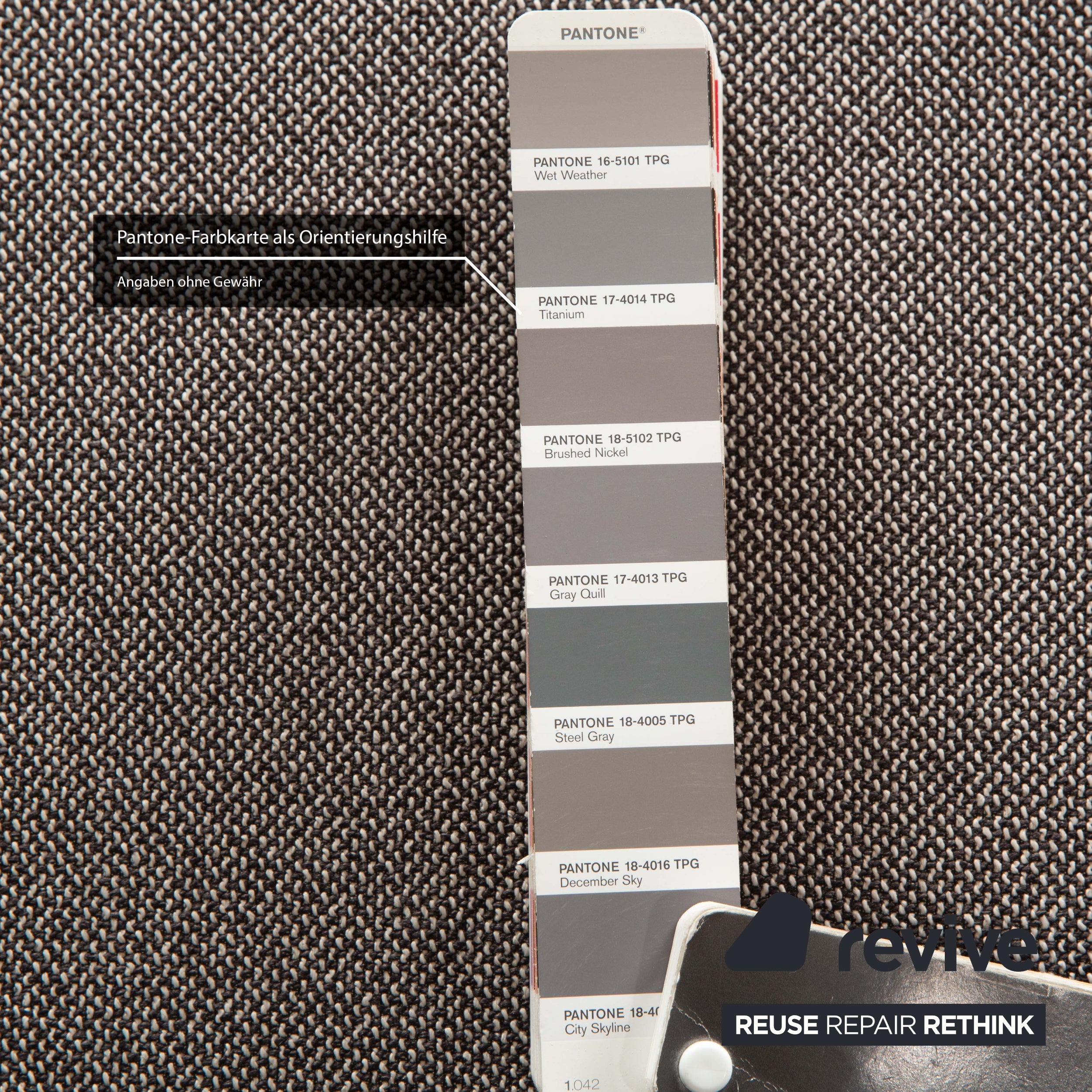 Canapé 3 places Freistil Rolf Benz 133 en tissu gris