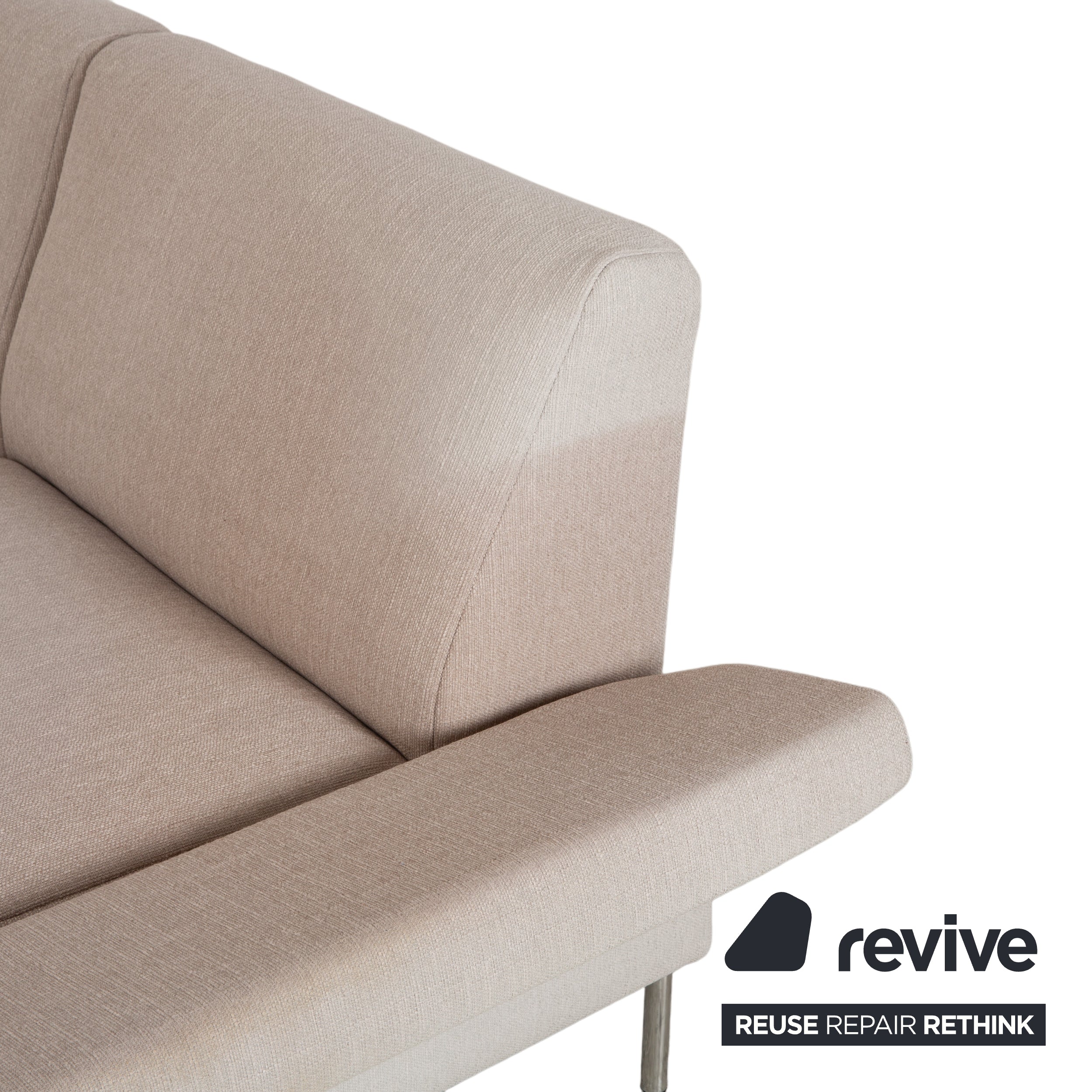 Freistil Rolf Benz 141 Stoff Dreisitzer	Beige Sofa Couch