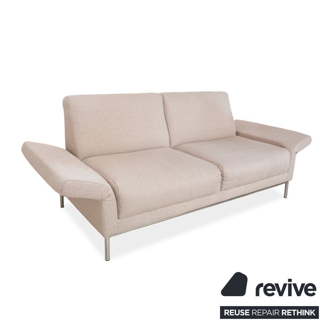 Canapé 3 places Freistil Rolf Benz 141 en tissu beige