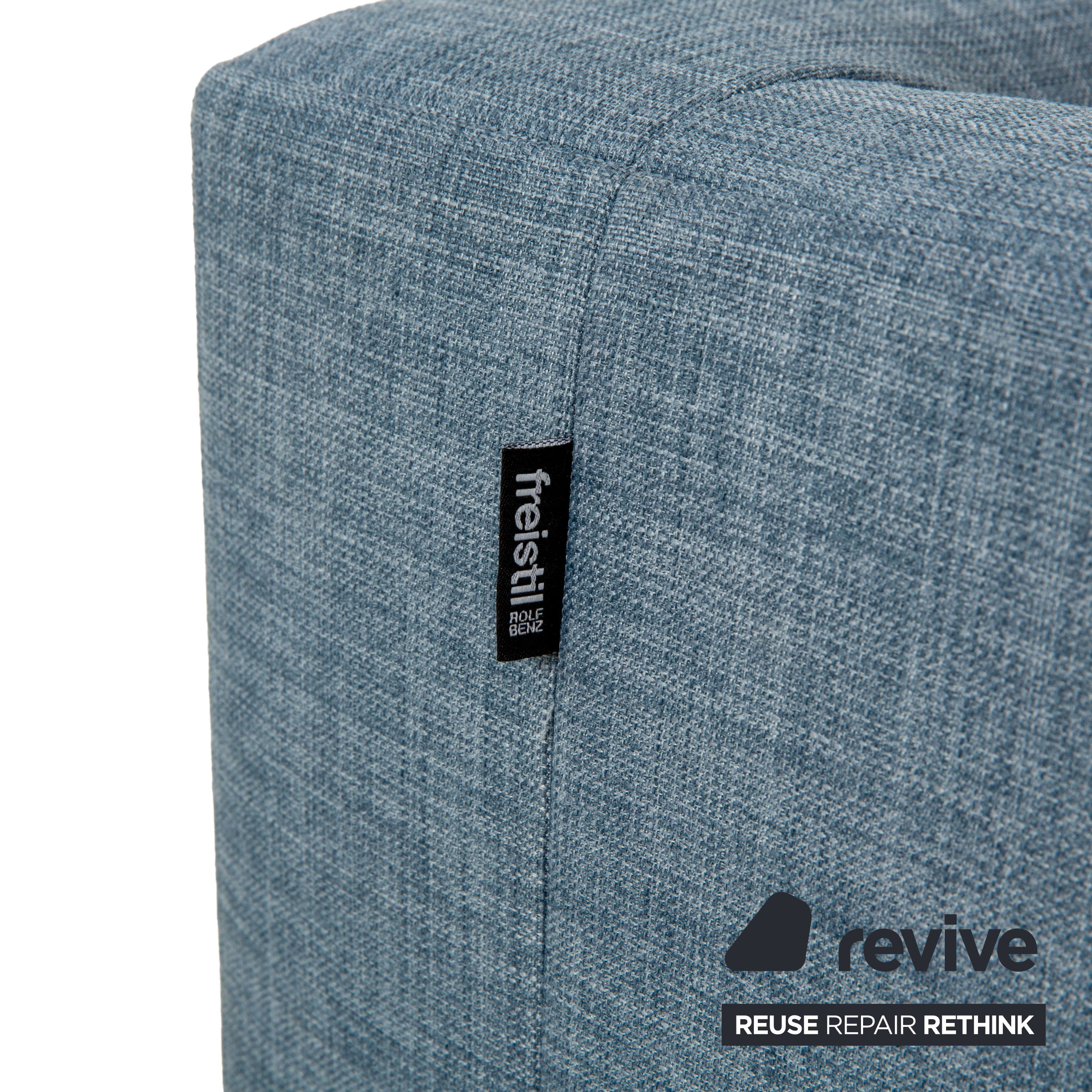 Canapé d'angle en tissu Freistil Rolf Benz 162 gris bleu canapé canapé fonction manuelle