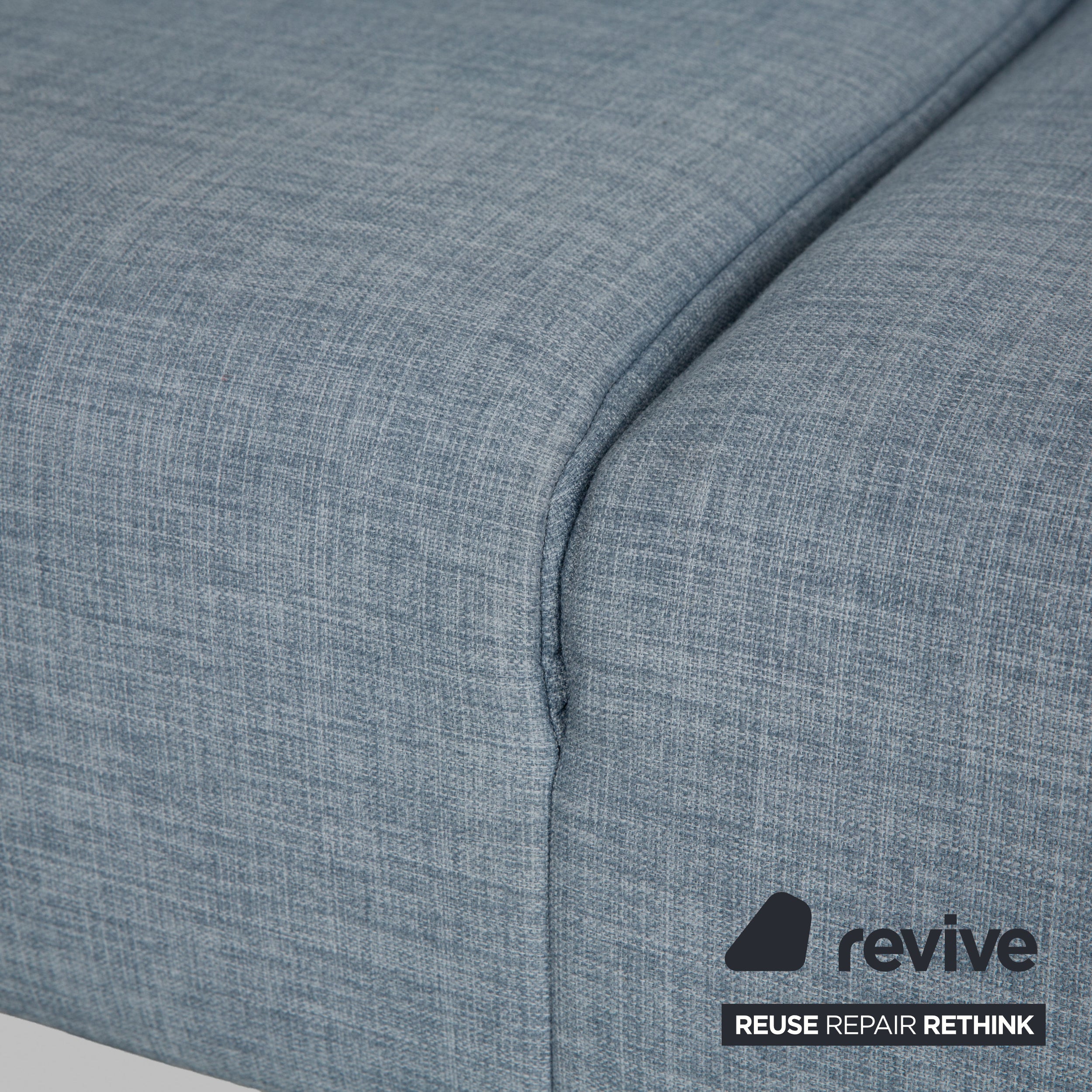 Canapé d'angle en tissu Freistil Rolf Benz 162 gris bleu canapé canapé fonction manuelle