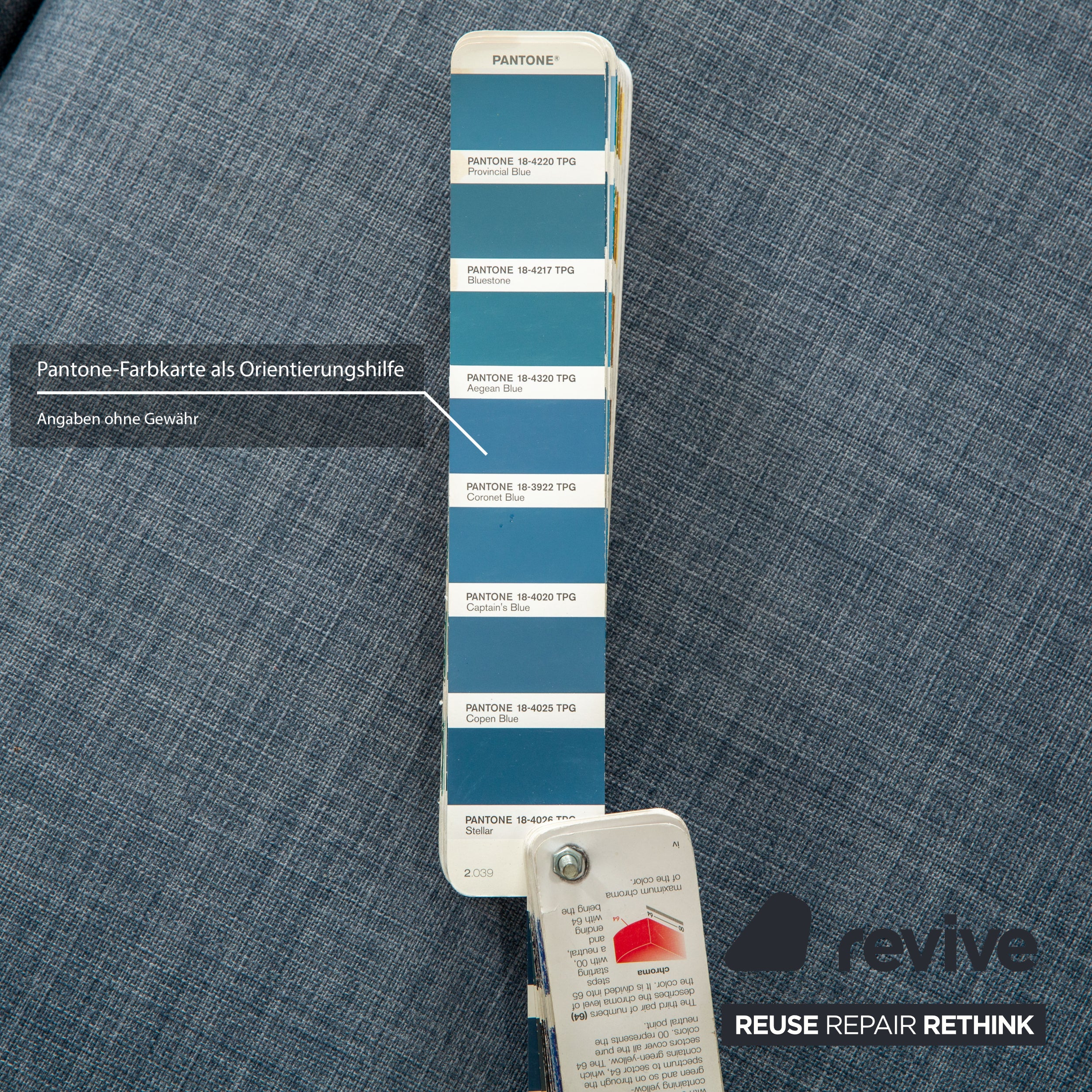 Canapé d'angle en tissu Freistil Rolf Benz 162 gris bleu canapé canapé fonction manuelle