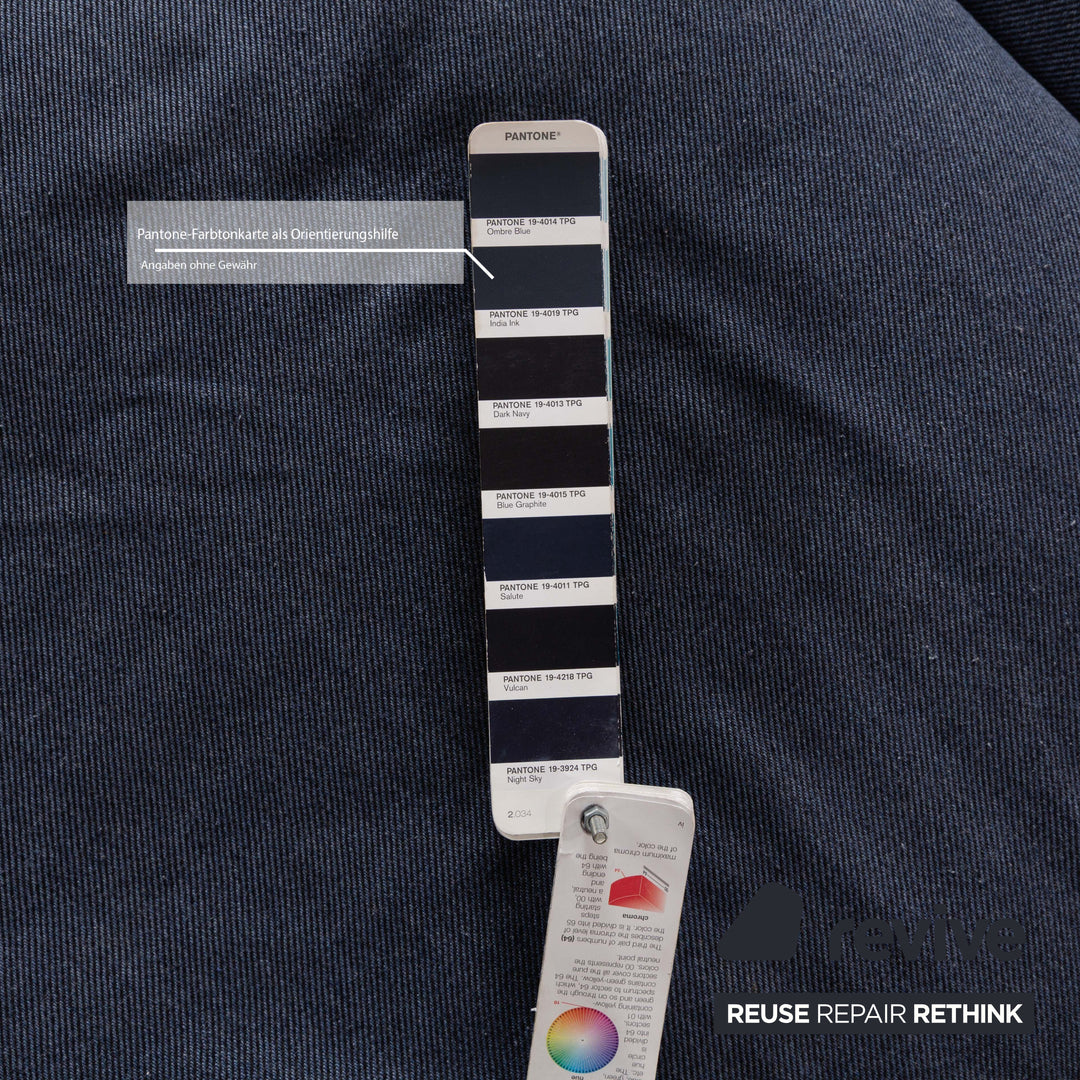 Freistil Rolf Benz 165 Stoff Ecksofa Blau Grau Chrom Sofa Couch