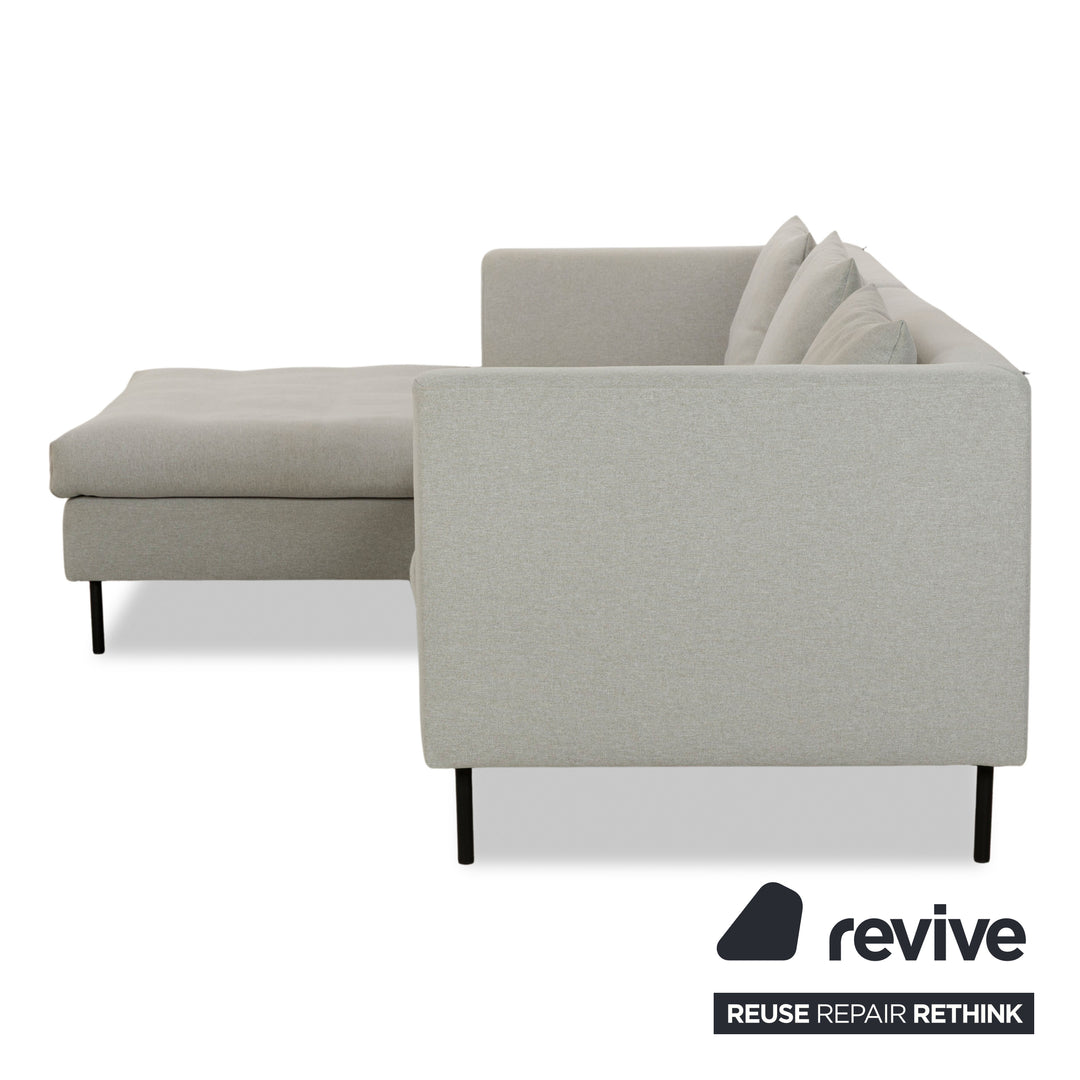 Freistil Rolf Benz 165 fabric corner sofa grey récamière left sofa couch