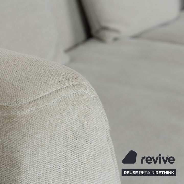 Freistil Rolf Benz 165 fabric corner sofa grey récamière left sofa couch