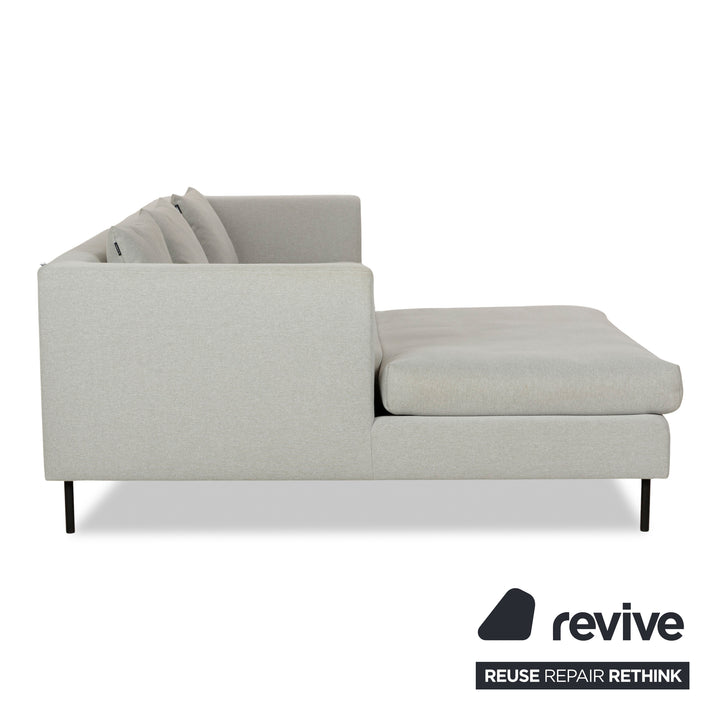 Freistil Rolf Benz 165 fabric corner sofa grey récamière left sofa couch