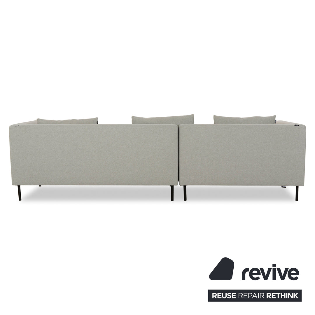 Freistil Rolf Benz 165 fabric corner sofa grey récamière left sofa couch