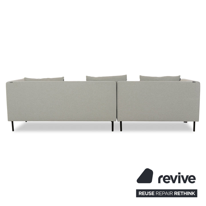 Freistil Rolf Benz 165 fabric corner sofa grey récamière left sofa couch