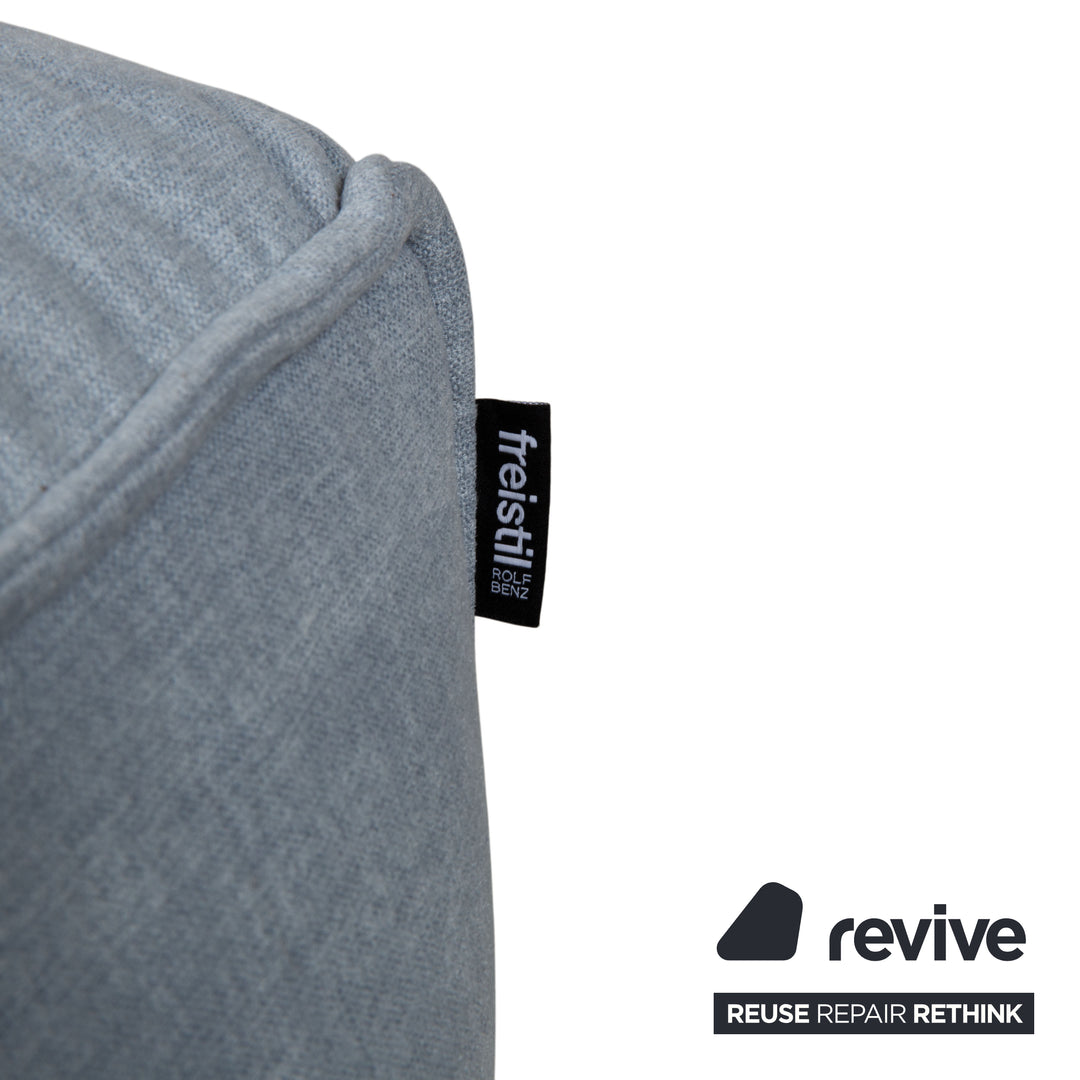 Canapé deux places en tissu gris-bleu Freistil Rolf Benz 175