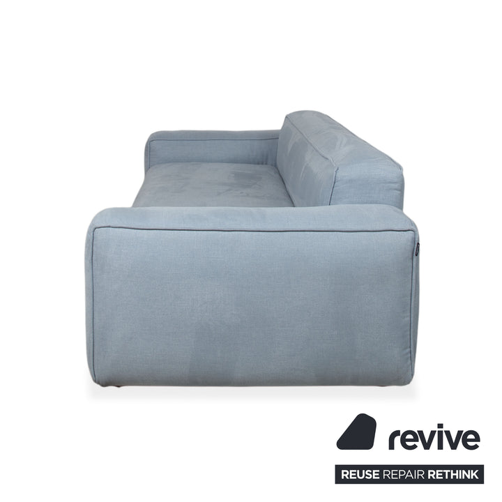 Canapé deux places en tissu gris-bleu Freistil Rolf Benz 175