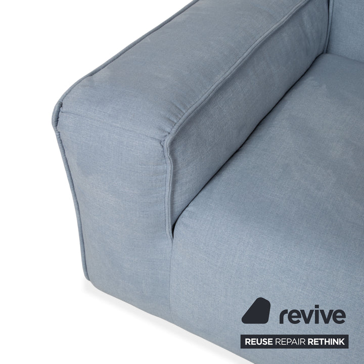 Freistil Rolf Benz 175 Fabric Two-Seater Grey Blue Sofa Couch