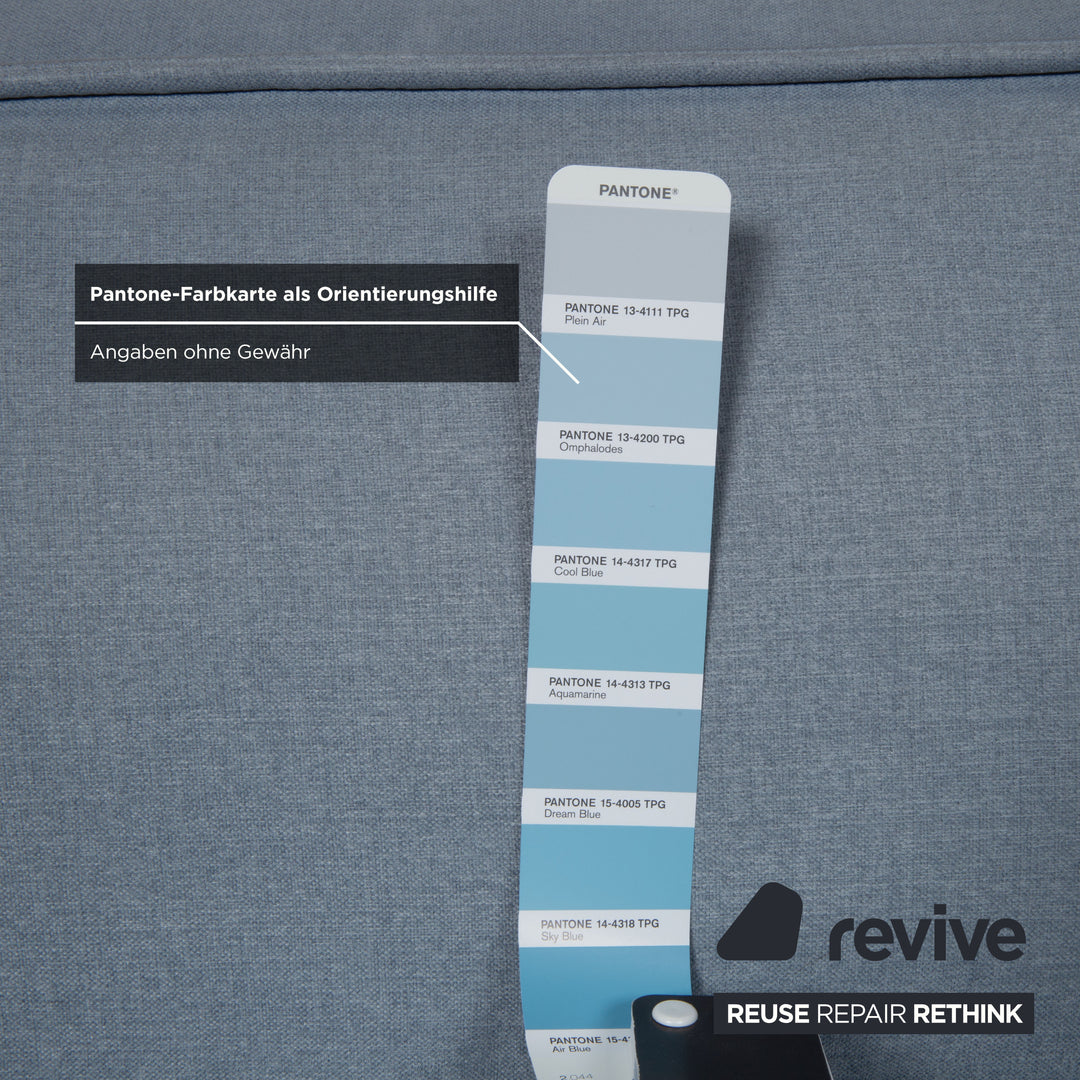 Freistil Rolf Benz 175 Stoff Zweisitzer Grau Blau Sofa Couch