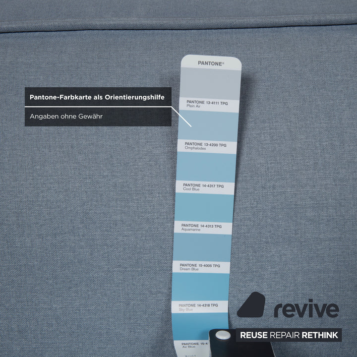 Freistil Rolf Benz 175 Stoff Zweisitzer Grau Blau Sofa Couch