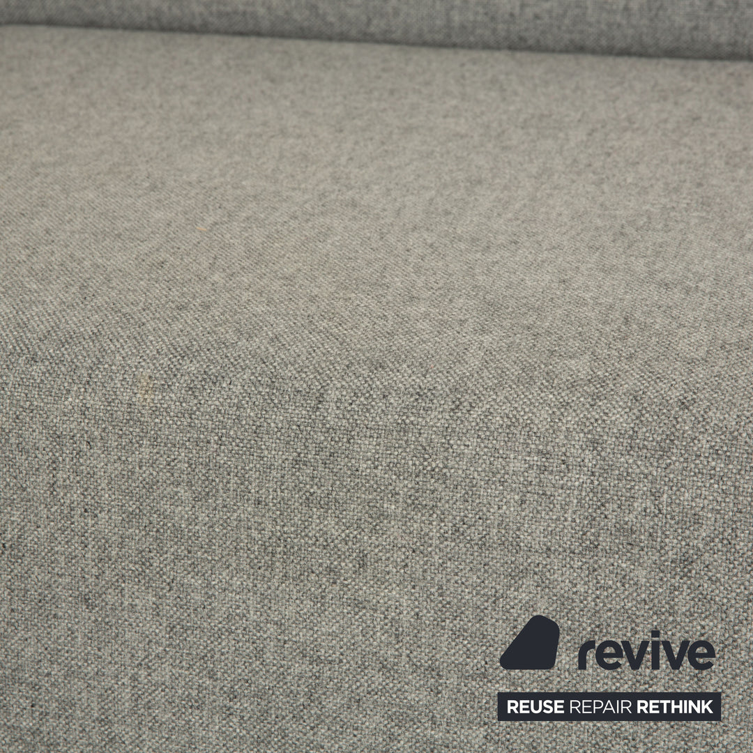 Freistil Rolf Benz 184 canapé d'angle en tissu gris canapé