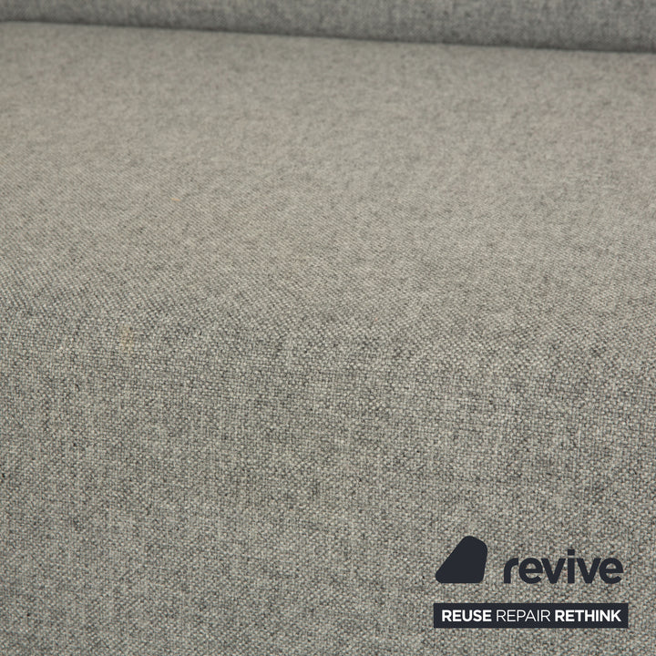 Freistil Rolf Benz 184 canapé d'angle en tissu gris canapé