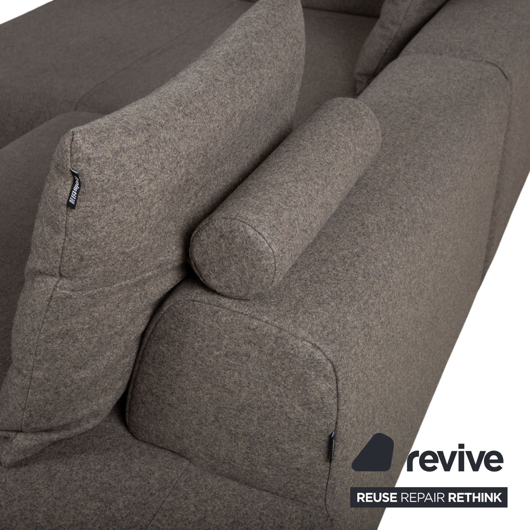 Freestyle Rolf Benz 184 fabric corner sofa grey sofa couch