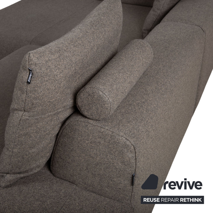 Freestyle Rolf Benz 184 fabric corner sofa grey sofa couch