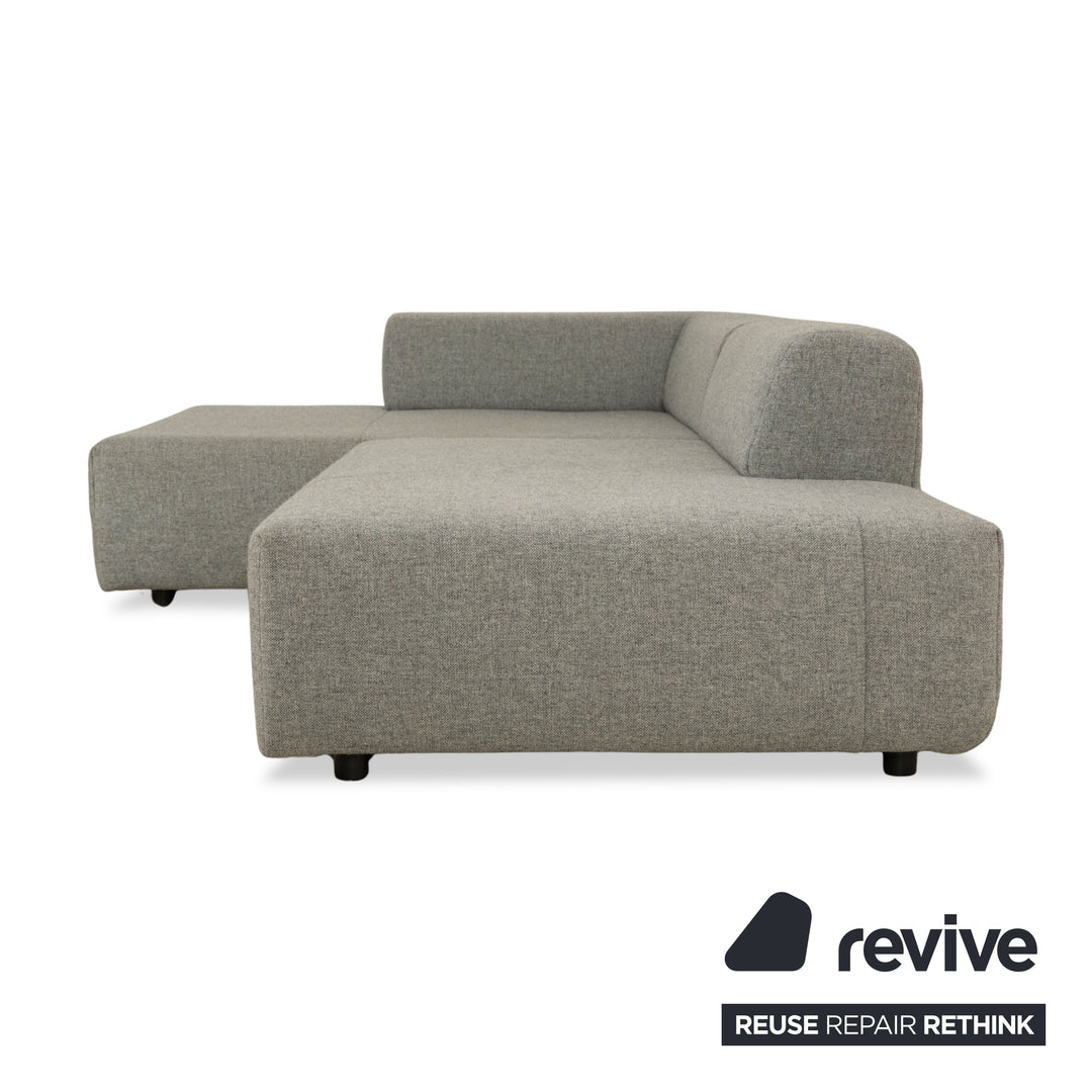 Freistil Rolf Benz 184 canapé d'angle en tissu gris canapé