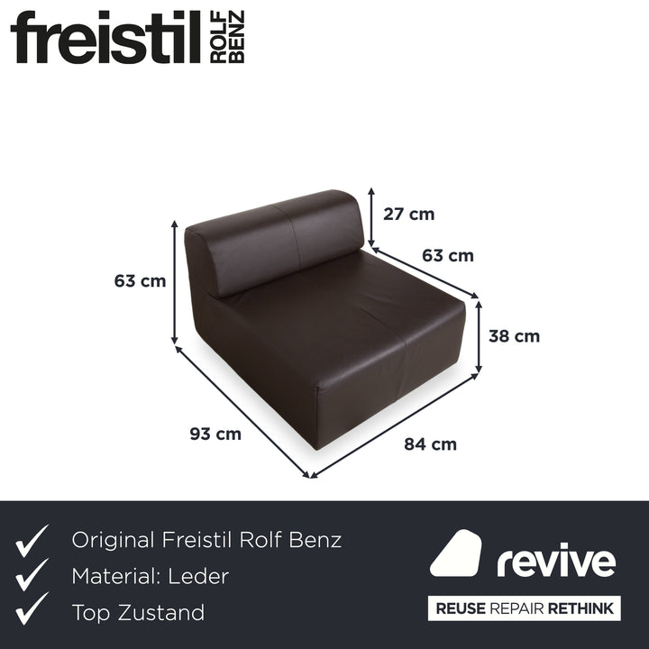 Freistil Rolf Benz 185 Leder Sessel Braun