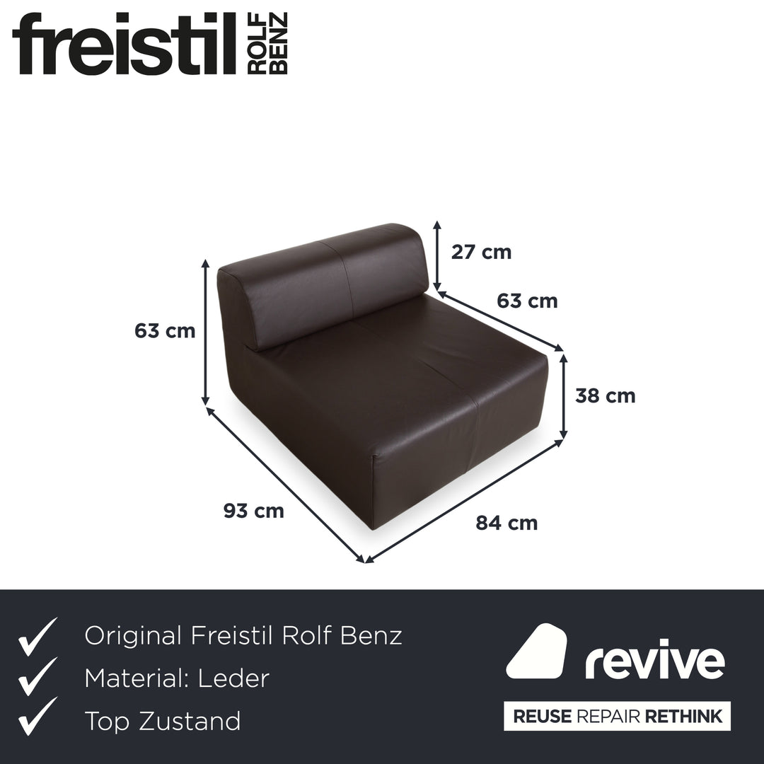 Freistil Rolf Benz 185 Leder Sessel Braun