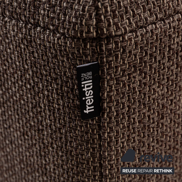 Canapé trois places Freistil Rolf Benz 185 en tissu gris marron
